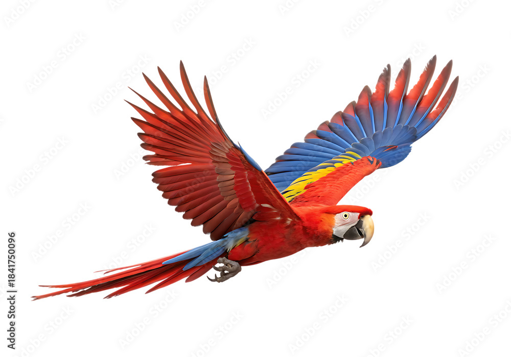 Fototapeta premium Isolated macaw on a Transparent Background.