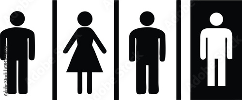 Restroom signs men women icons