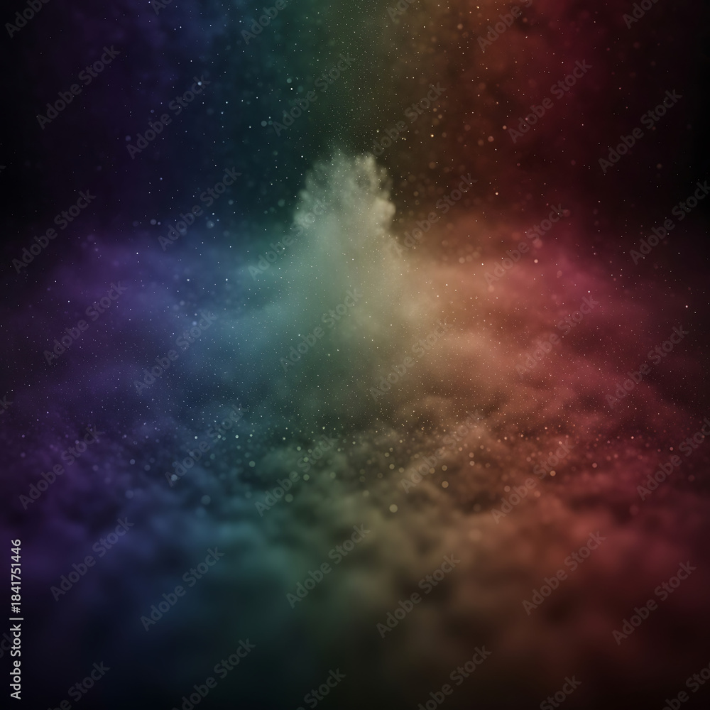 Obraz premium Vibrant cosmic clouds in space with starry night sky