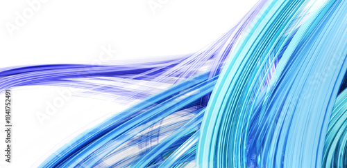 Glossy, shiny swirl abstract background with smooth curves and flowing motion, featuring minimalistic design 3D Rendering 