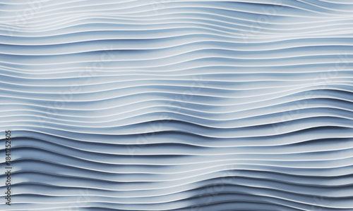 Abstract stripes in form of waves,  wavy wallpaper background 3D rendering