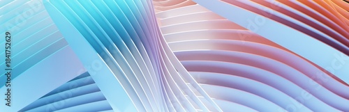 Abstract stripes, wallpaper background 3D rendering