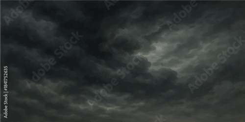 Dramatic dark storm clouds timelapse across a summer sky featuring blue light and gray overcast weather during a heavy rain thunderstorm sunset