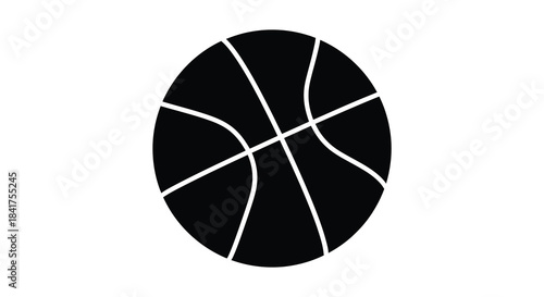 A striking black and white image of a classic basketball a powerful sports symbol silhouette