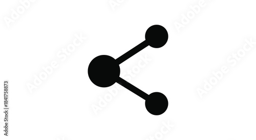 A minimalistic representation of connection and sharing depicted through a simple black form silhouette