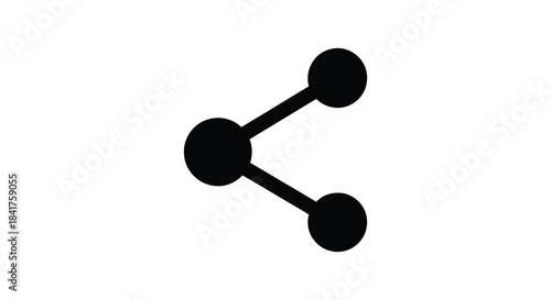 A minimalist representation of connection showing three circles linked by lines a simple silhouette