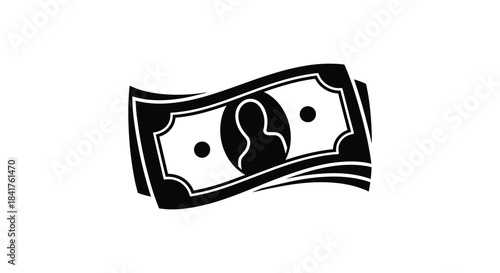 A striking black and white image of stacked currency dramatically presented as a silhouette