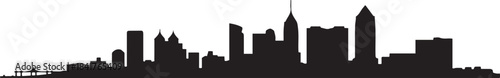 Atlantic city skyline silhouette. design Vector black silhouette