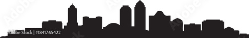 Atlantic city skyline silhouette. design Vector black silhouette
