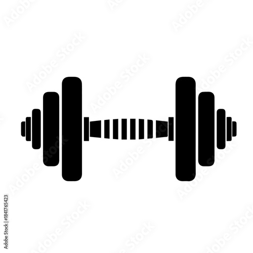Black and white sound of a hand with a microphone discussing heavy strength training and fitness equipment like dumbbells and barbells