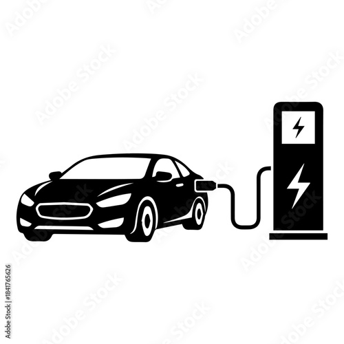 Vector illustration of a fast luxury sports car icon, perfect for modern transport and automobile designs