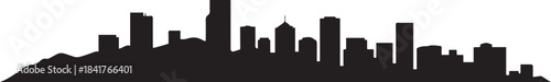 Denver Skyline Black Silhouette. design Vector black silhouette