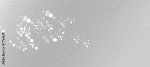 White sparkle confetti border with falling glitter effect on transparent background design christmas tree with snow