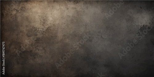A dark and aged grunge metal texture with a dirty black concrete pattern creates a rough vintage surface for a blank wallpaper backdrop or old industrial frame designA dark and aged grunge metal textu