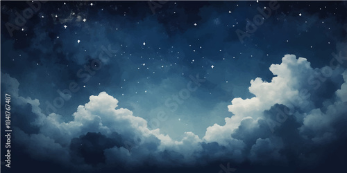 A vibrant summer day features a clear blue sky with white clouds and bright sun light creating a beautiful natural cloudscape across the atmosphere