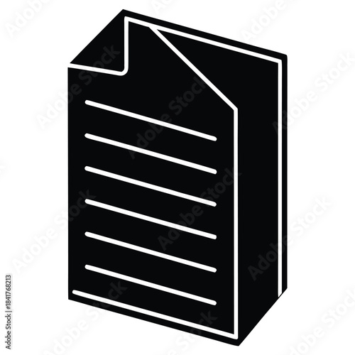 file document on white background