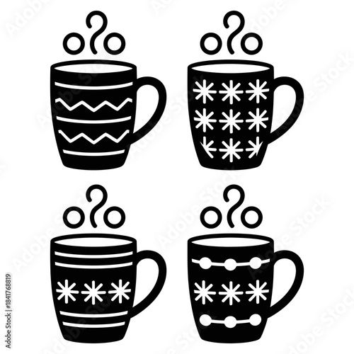 set of coffee cups
