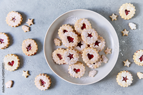 Wallpaper Mural Linzer Cookies Arrangement Torontodigital.ca