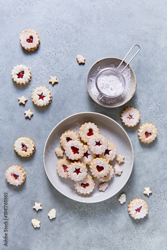 Wallpaper Mural Homemade Linzer Cookies Flatlay Torontodigital.ca