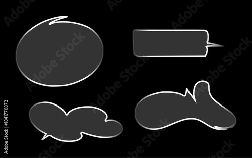 Light frame liquid glass, glass panel set for mobile and web apps, and tech board frame in futuristic style. HUD element interface, illustration. 