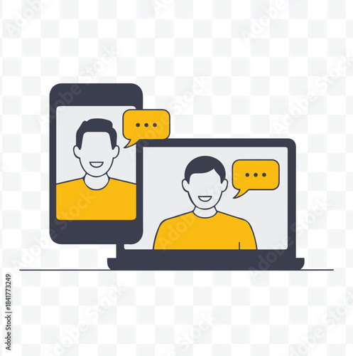 Virtual Connection People Talking