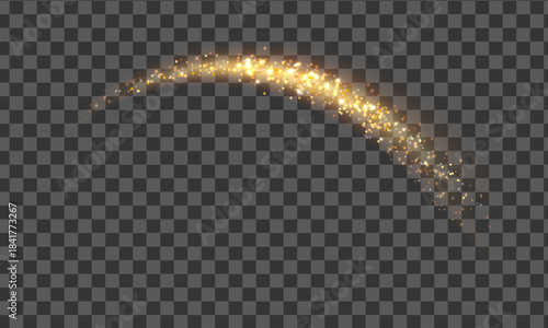 Golden sparkling arc