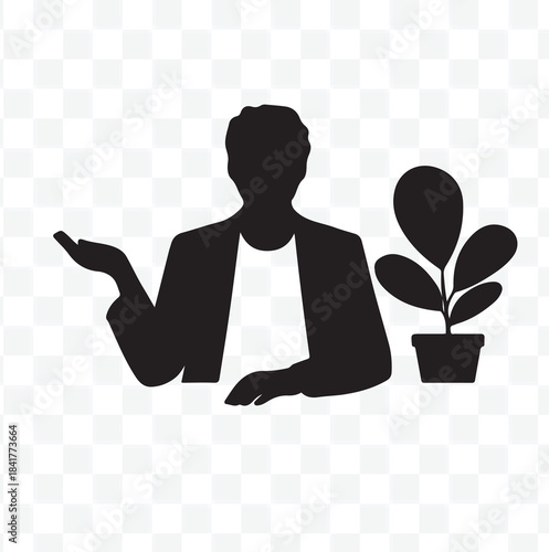 Person Presenting with Plant