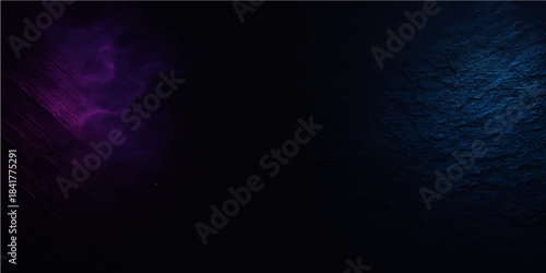 An abstract digital art design features a dark blue background with glowing light rays and motion patterns creating a celestial night sky illustration in space