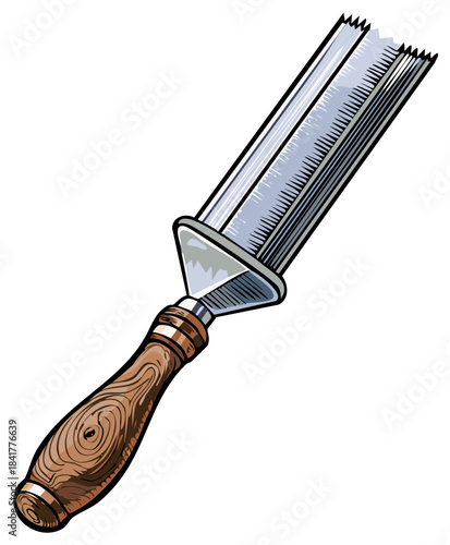 Vintage Hand Saw Illustration