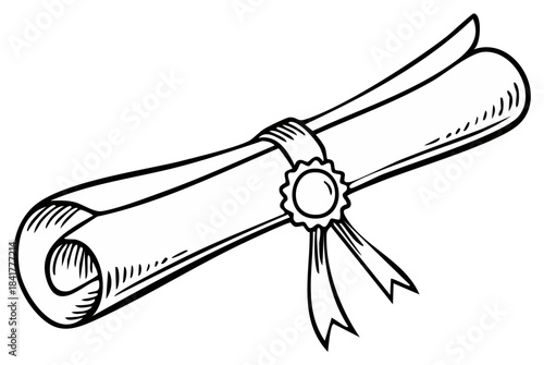 Diploma Scrolls clip art preview
