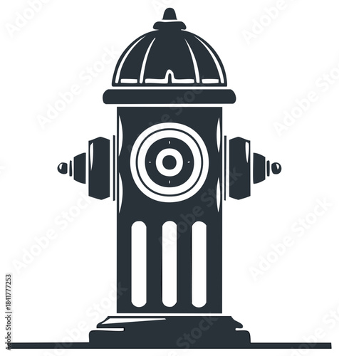 Detailed vector illustration of a classic fire hydrant essential for public safety and urban emergency services