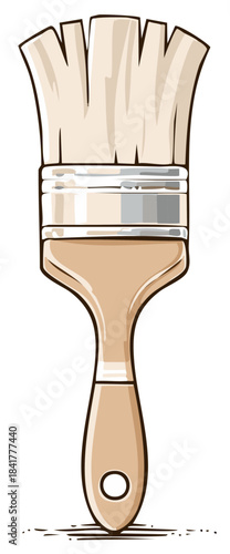 A close up of paintbrush bristles handle home improvement equipment and supplies art drawing