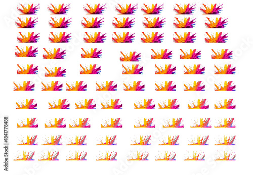 color splash image sequence for animation