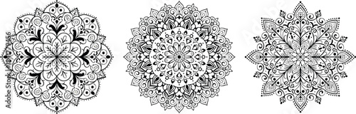 Ornamental lace panel illustration blending geometric symmetry and floral elements with bold expressive outlines