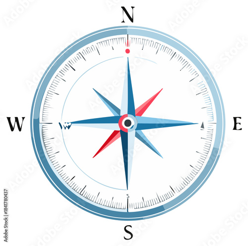 Free Download Detailed vector illustration of a compass rose, with North, South, East and West markings. - GFXLoad