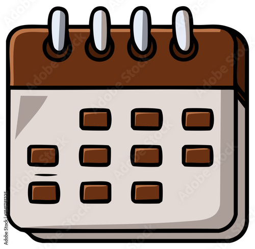 Calendar page icon, appointments and planning concept for business or personal time management