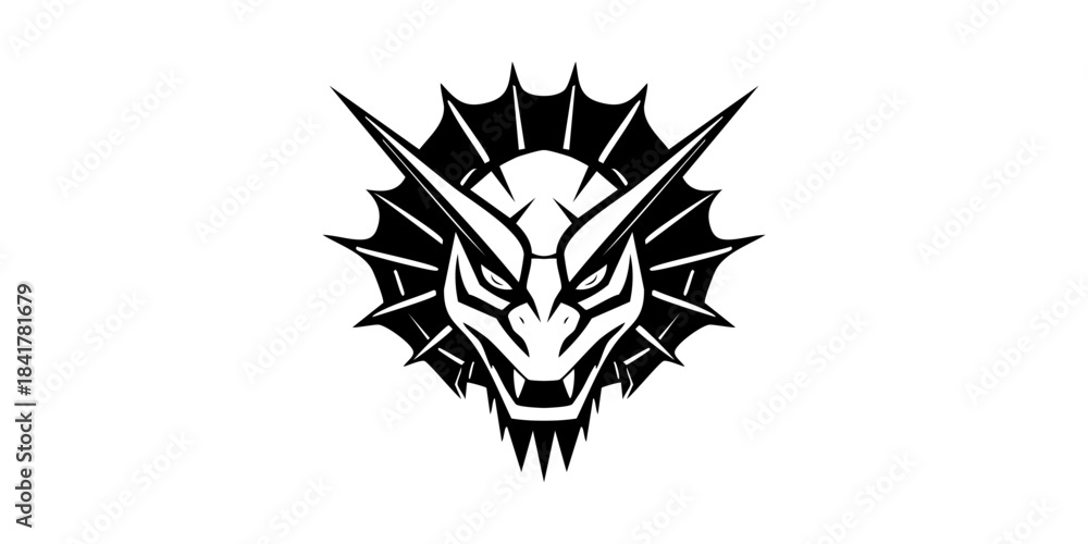 Fototapeta premium Vector cobra snake with hood logo and icon design template