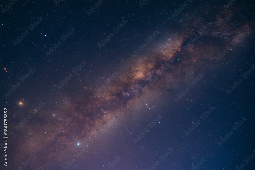 Fototapeta premium Night scene milky way background