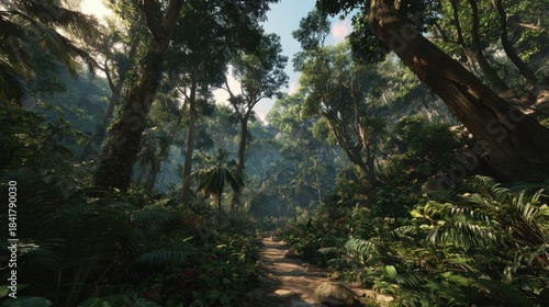 jungle exploration hiking generative ai