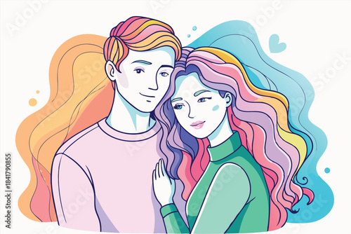 a couple wrapped in each other s arms minimalist