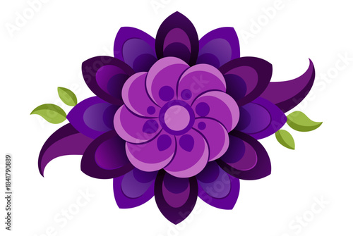 violet flower isolated on white