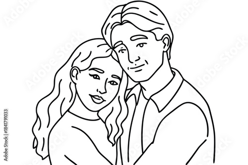 a couple wrapped in each other s arms minimalist