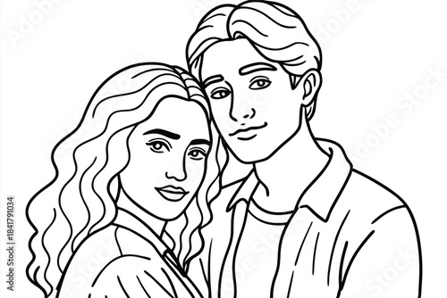 a couple wrapped in each other s arms minimalist