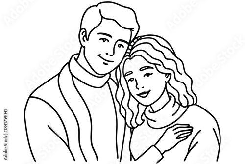 a couple wrapped in each other s arms minimalist