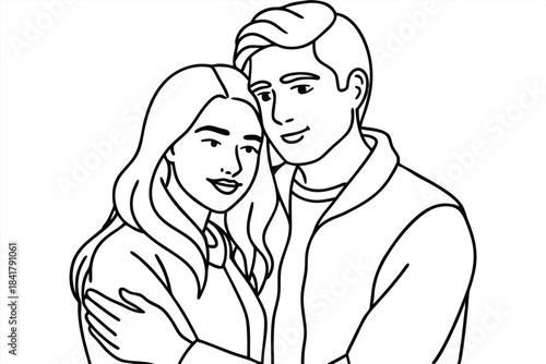 a couple wrapped in each other s arms minimalist