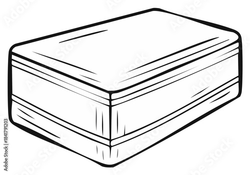 Illustration of Simple Bed Mattress Interior Bedroom Furniture Icon