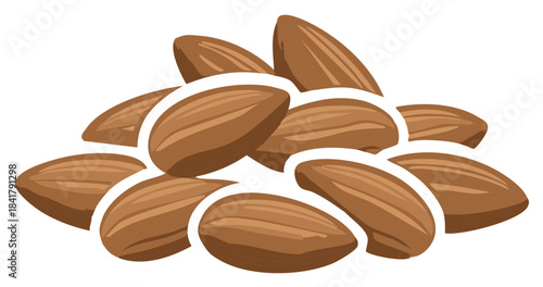 Pile of Roasted Almonds in a Mound, Healthy Snacks, Vegan Lifestyle, Food Ingredients, Protein Source, Nutrient-Rich