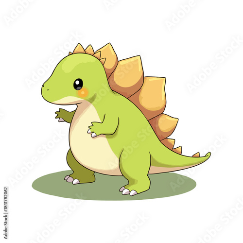 Cute Stegosaurus Clipart 04