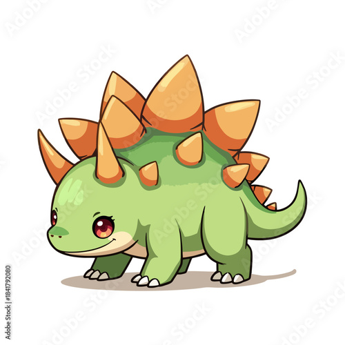Cute Stegosaurus Clipart 07