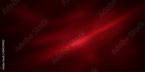 Flowing red satin texture with abstract light rays and smooth wave motion for a vibrant color background design